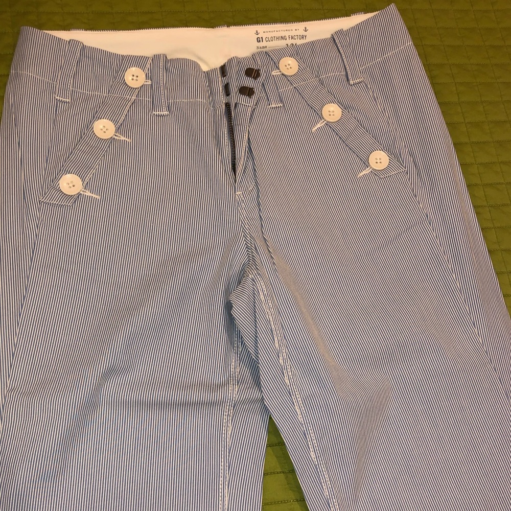 Anthropology G1 Clothing Factory seersucker pants